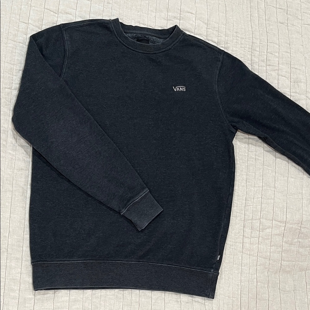 Vans Men's Charcoal or Black Crewneck Sweatshirt